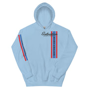 Stay Fueled Unisex Hoodie Lt. Grey, Lt. Blue w/sleeve print