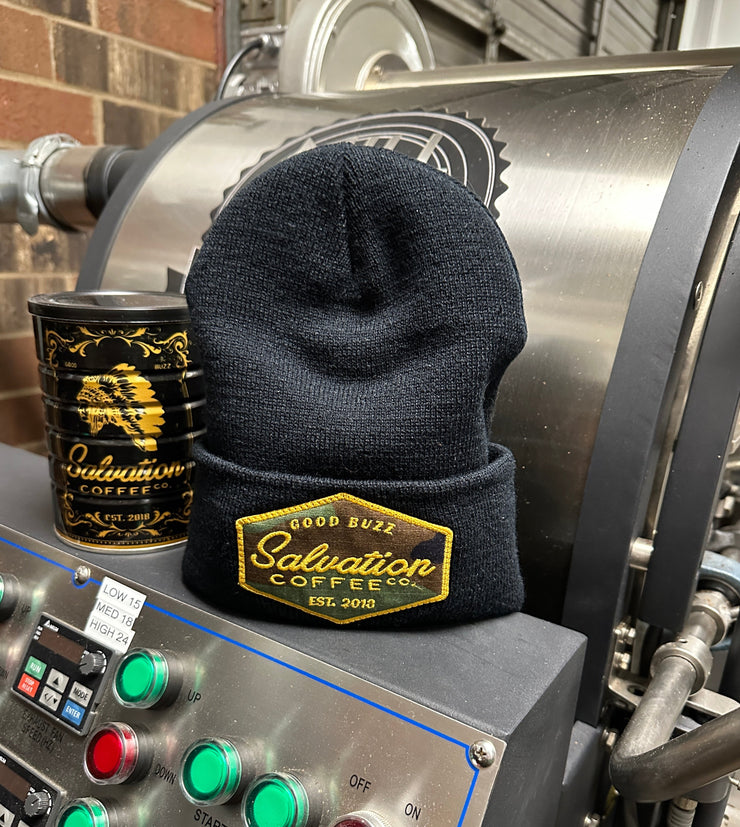 Custom Camo Patch Beanie (pre-order)