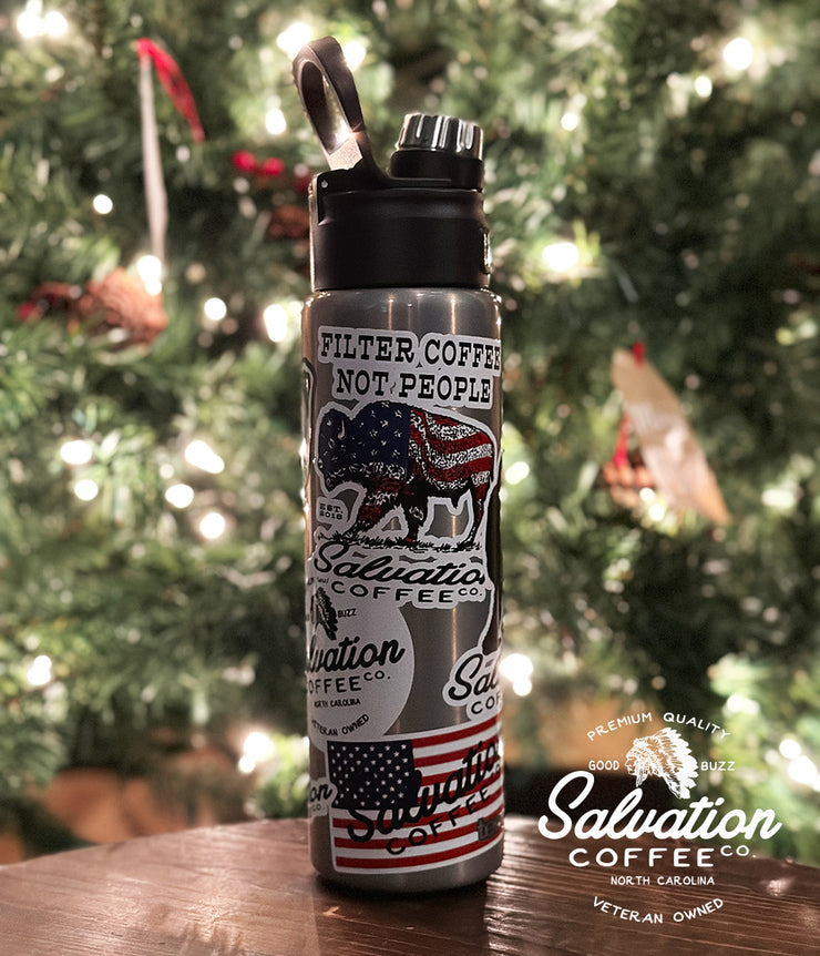 Salvation Wide Mouth Stainless Sticker Bottle